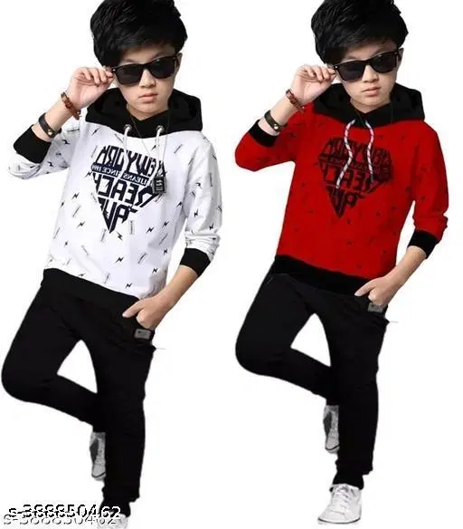 Cotton Clothing Set for Boys, Multicolour, Pack of 2 (4-5 Years)