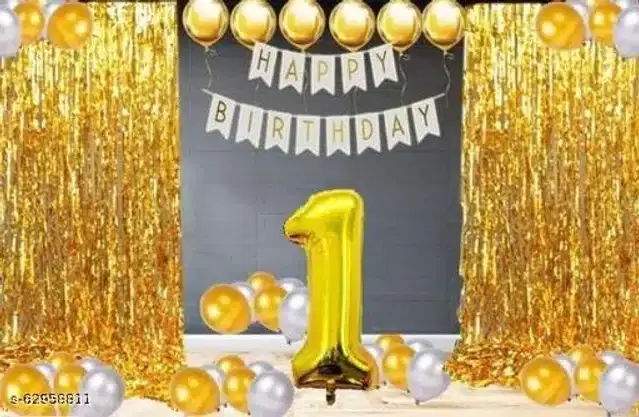 Birthday Party Decoration Kit, Multicolor, Set of 34