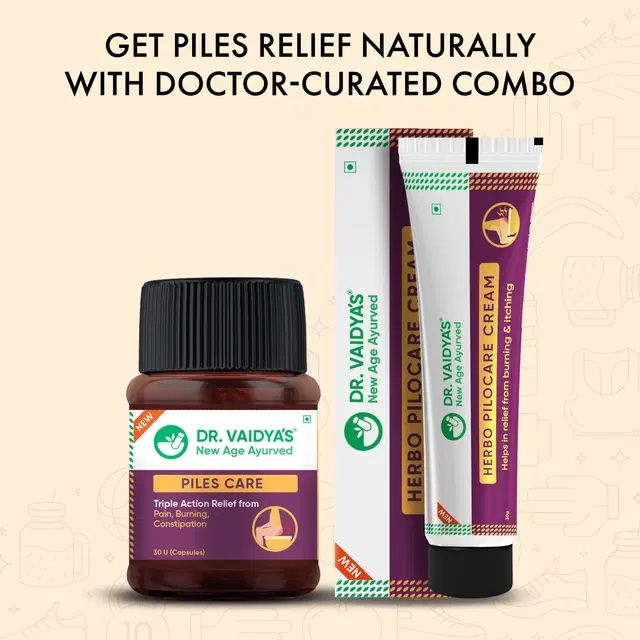 Piles Management, 1 Piles Care+1 Pilocare Cream Pack of 2