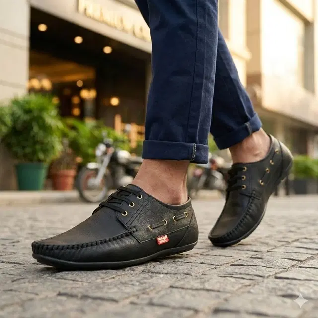 Casual Loafers for Men (Black, 6)