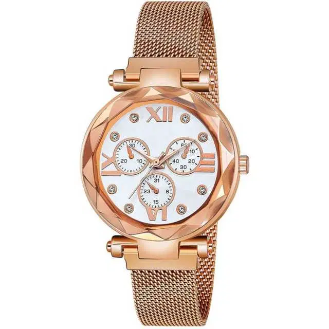 Casual Metal Analog Watch For Women (Rose Gold ) (MP-184)