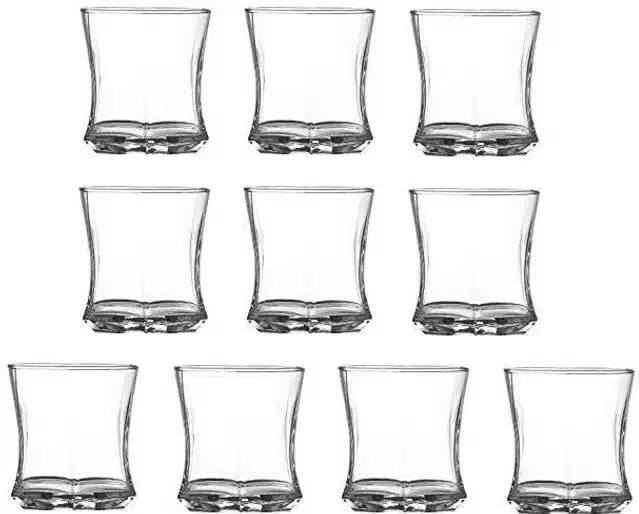 Liquor cum Cocktail Glasses, Transparent, 280 ml, Pack of 10