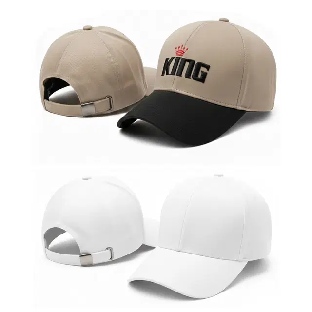 Baseball Cap for Men, Brown & White, Pack of 2