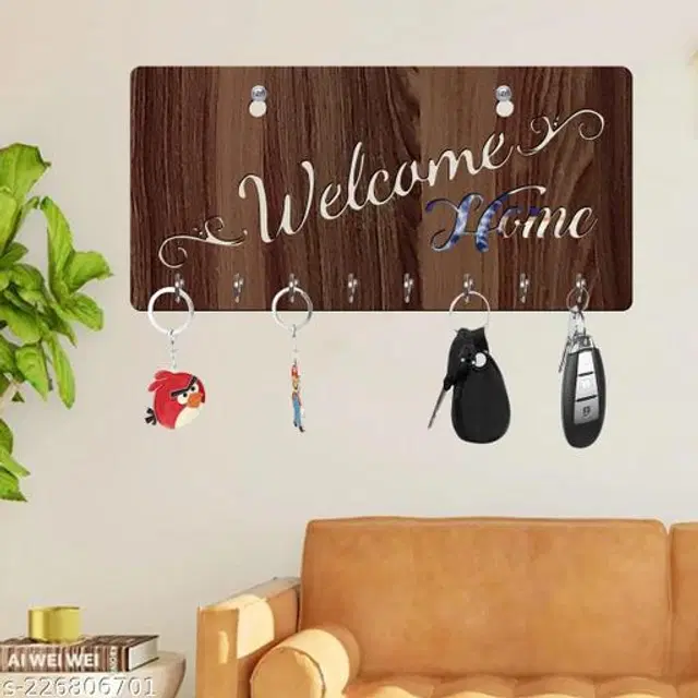 Wooden Key Holder, Brown