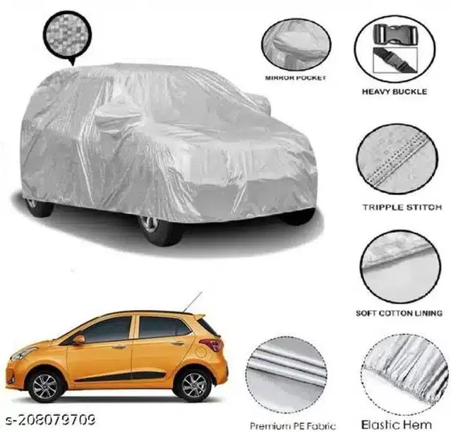Taffeta Waterproof Car Cover for Hyundai Grand i10, Multicolor