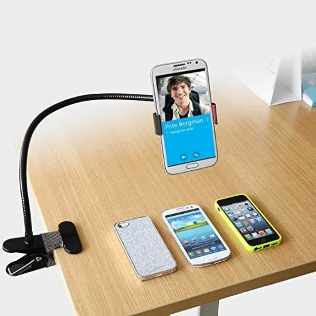Adjustable Table Top Mobile Phone Holder, Black