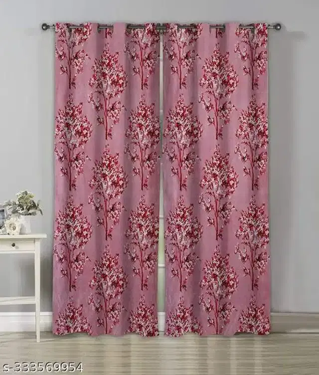 Polyester Curtain for Door, Multicolor, 7 Feet