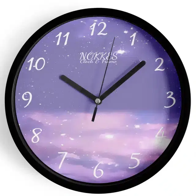 Plastic Printed Wall Clock, Multicolor, 7 Inches