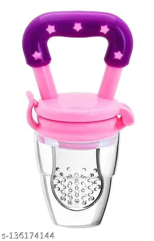 Silicone Nibbler for Infants, Purple & Pink