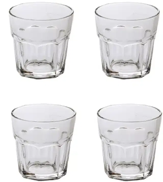 Liquor cum Cocktail Glasses, Transparent, 250 ml, Pack of 4