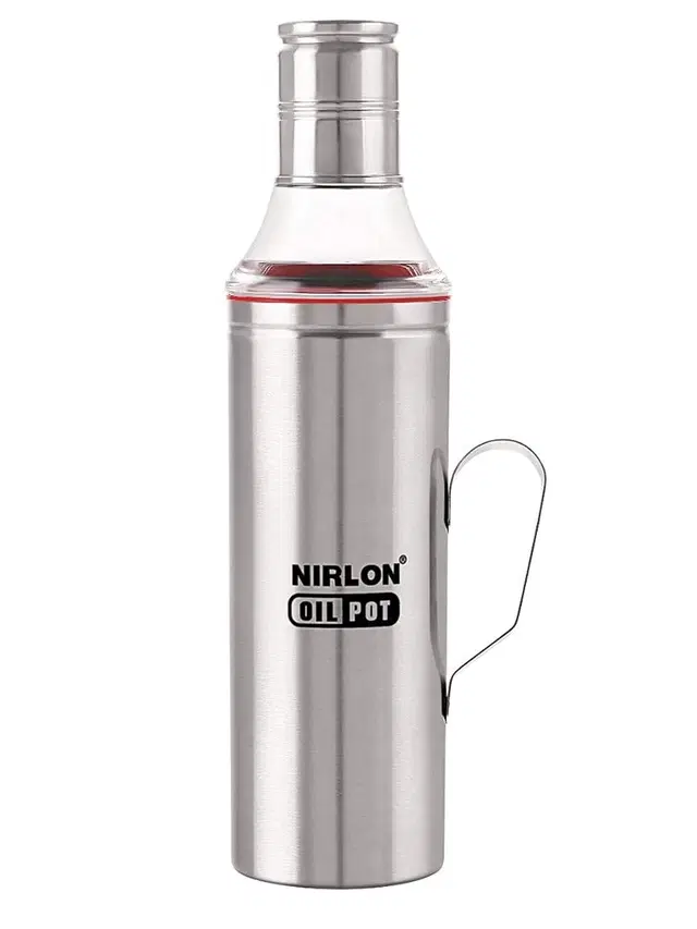Nirlon Stainless Steel Oil Dispenser, Silver, 500 ml