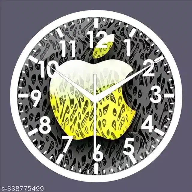 Plastic Printed Analog Wall Clock, Multicolor