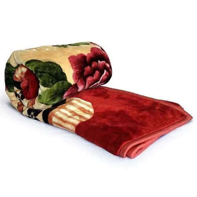 Double Bed Bed Blanket, Multicolour, 90X90 Inch, Pack Of 1, Mo-041