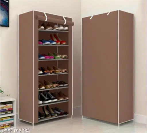 Metal 7 Layer Collapsible Multipurpose Rack, Brown