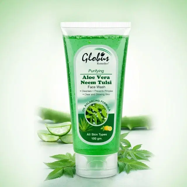 Globus Remedies Purifying Aloe vera Neem Tulsi Himalaya Face Wash 100 g
