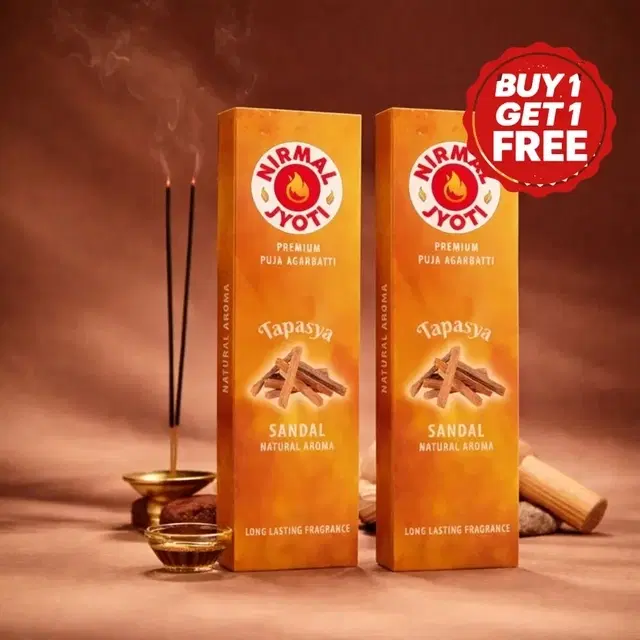 Nirmal Jyoti Sandal Agarbatti 2X125 g (Buy 1 Get 1 Free)