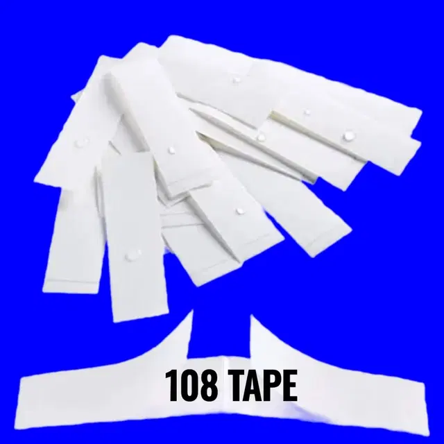 Acrylic Film Clothing 108 Double Sided Tape Strips, Transparent, Set of 1
