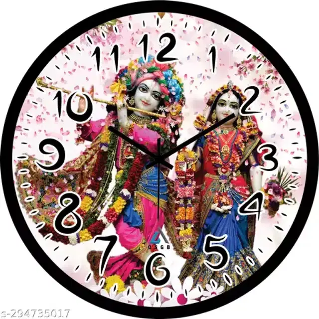 Plastic Analog Wall Clock, Multicolor