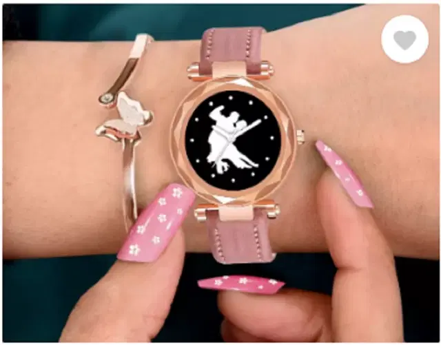 Leather Strap Analog Watch for Women & Girls (Multicolor)