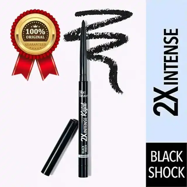 Blue Heaven 2X Intense Kajal Pencil Black Shock