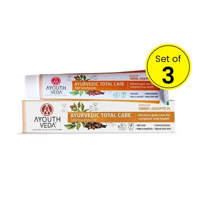 Ayouthveda Total Care 360 Toothpaste 3X100 g (Set of 3)