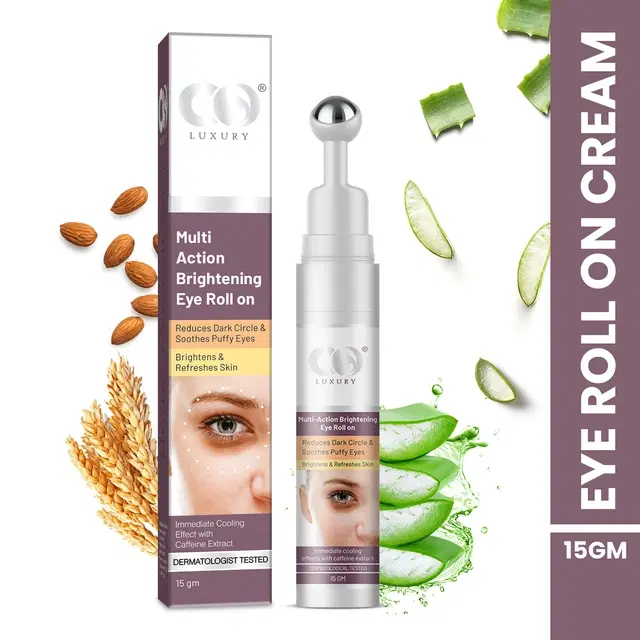 CO LUXURY Multi Action Brightening Under Eye Roll On Cream, 15 g