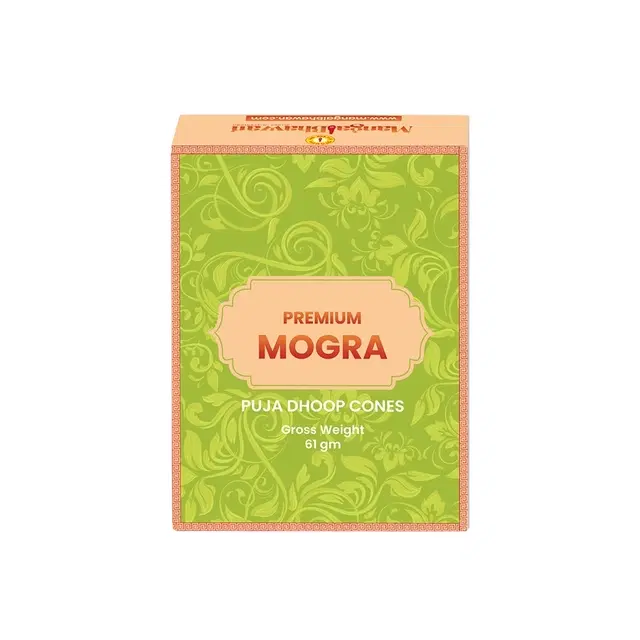 Mangal Bhavan Dry Dhoop Cone - Mogra (30 Cones)