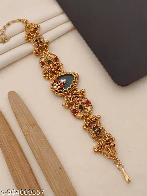 Designer Bracelet for Women (Gold, Free Size)