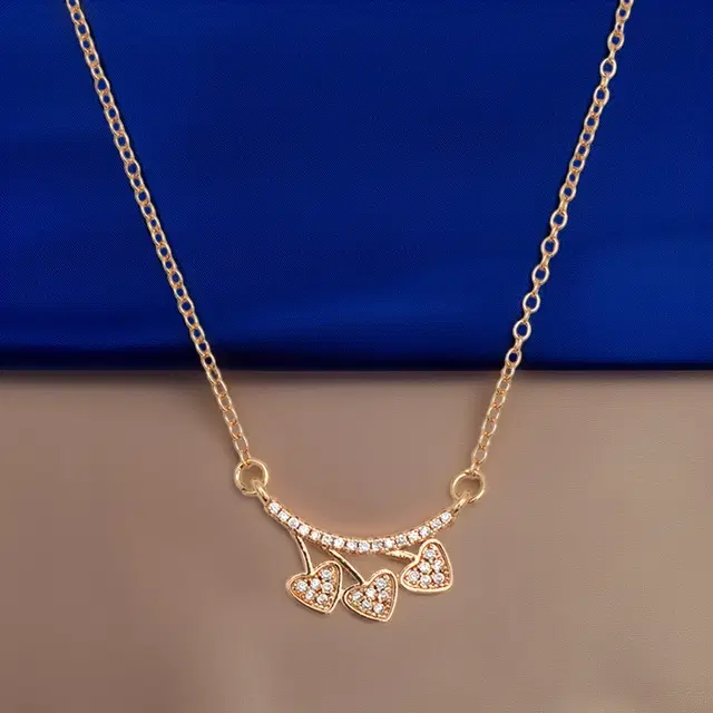 Gold Plated Pendants with Bracelets for Women, Gold (Set of 2)