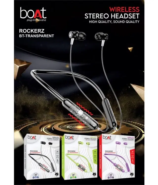 Boat Rockerz Bluetooth Neckband, Black