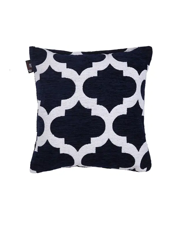 Cotton Cushion Cover, Navy Blue, 16x16 inches