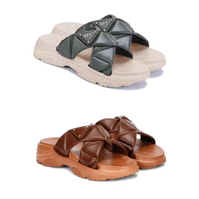 Combo of Sliders for Women, Set of 2 (Multicolor, 5)