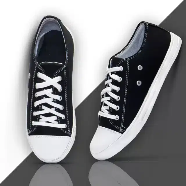 Casual Shoes for Men (Black, 8)