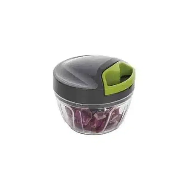 Manual Vegetable & Fruit Chopper, Grey & Green