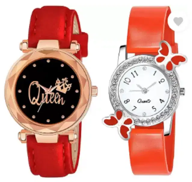 Analog Watch for Women, Pack of 2 (Multicolor)
