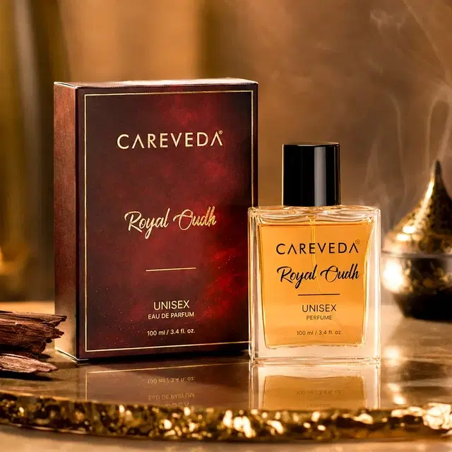 Careveda Royal Oud Perfume | Premium Unisex Eau De Parfum | Long-Lasting Oud Fragrance | Rich Woody & Amber Scent | Luxury Perfume For Everyday & Special Occasions | 100 ml
