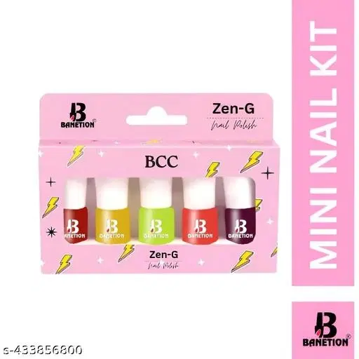 Banetion Matte Nail Polish, Multicolor, Pack of 5
