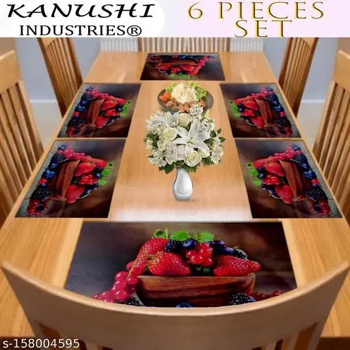 KANUSHI Industries® PVC Plats Mats for Dining Table( DINING-MATS-M-33-06)…