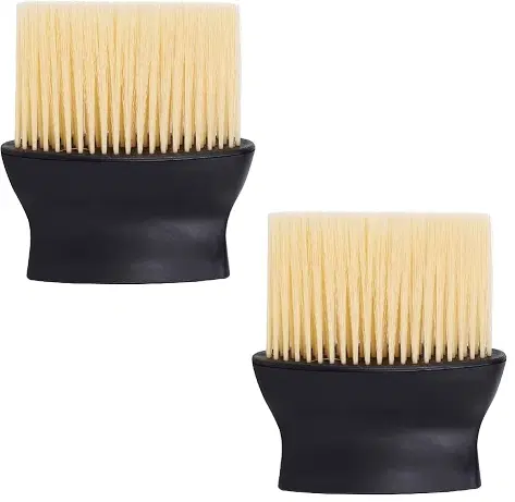 Car Interior Dirt Cleaning Brush, Black & Beige, Pack of 2