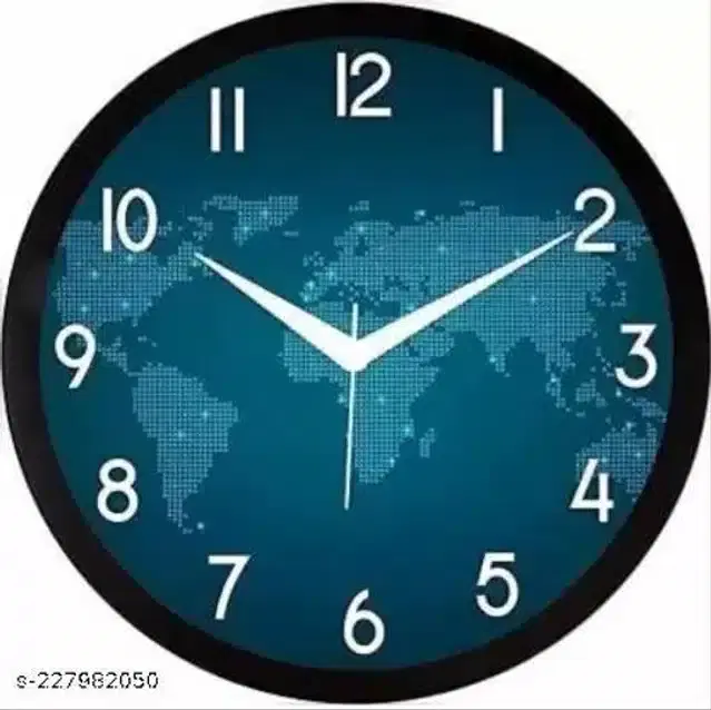 Designer Analog Wall Clock, Black & Blue