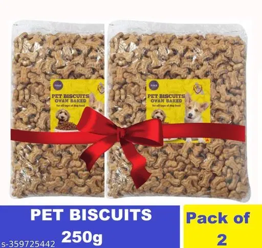 Oven Baked Brown Biscuits For Pets ,250g (Pack of 2)