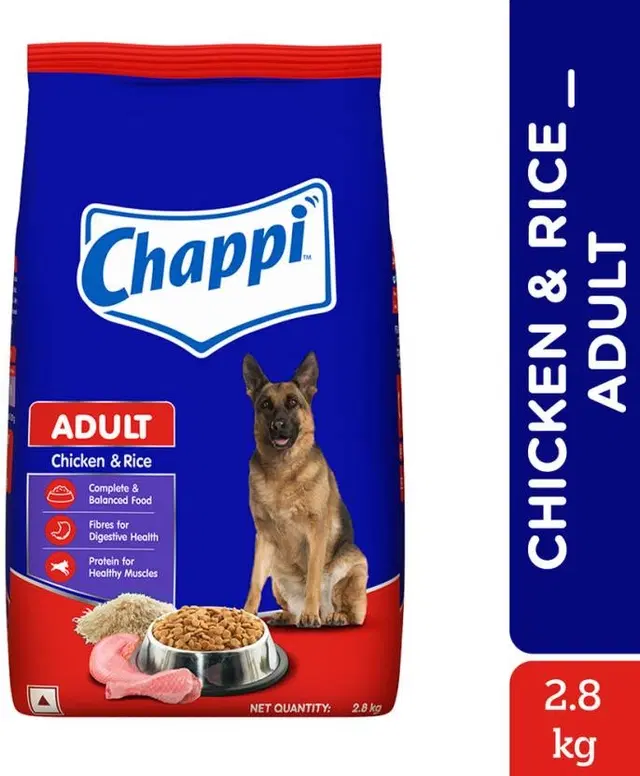 Chappi Chicken and Rice  Dry Adult dog food, 2.8 Kg
