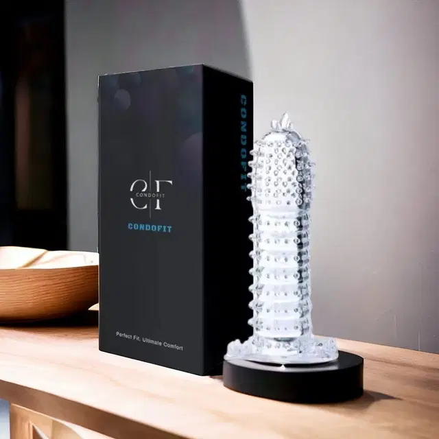 Crystal Dotted Reusable Condom for Men, Transparent, Pack of 1