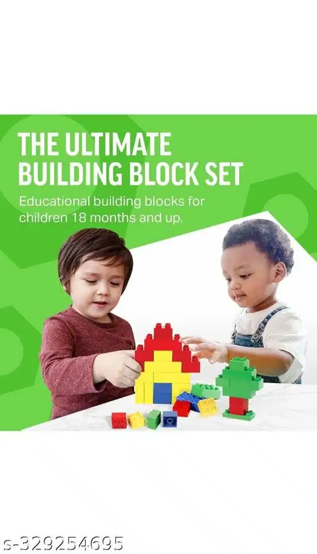 Plastic Block Toys for Kids, Multicolor, Set of 80