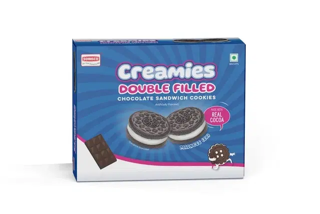 Sobisco Creamies Double Filled Chocolate Sandwich Cookies 420 g