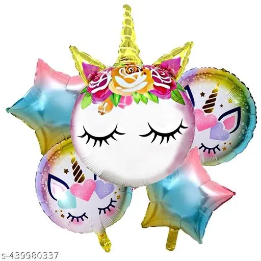 5 Pcs Balloons Decoration Kit, Multicolour, Set of 1