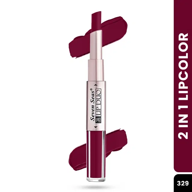 Seven Seas Lipstick for Women, Maroon (4ml+3g)