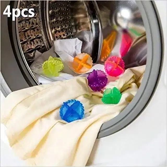 Washing Machine Ball, Pack of 4, Multicolor