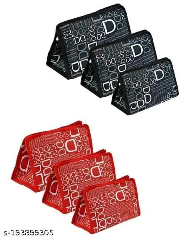 Canvas Multipurpose Storage Pouch, Multicolor, Pack of 6