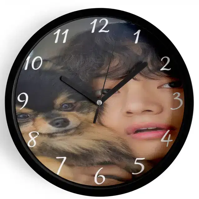 HD Printed Plastic Wall Clock, Multicolor, 10x10 Inches